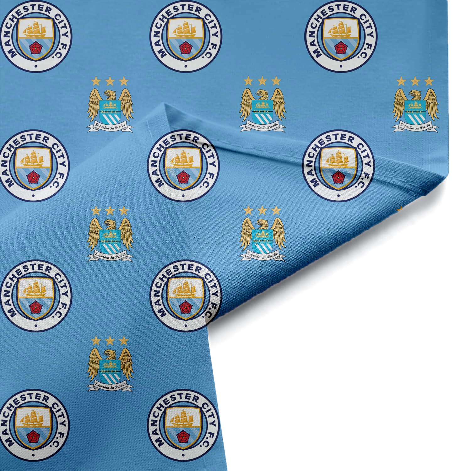 Manchester City FC Shower Curtain | Sky Blue |  Bathroom Decor | Licensed-2