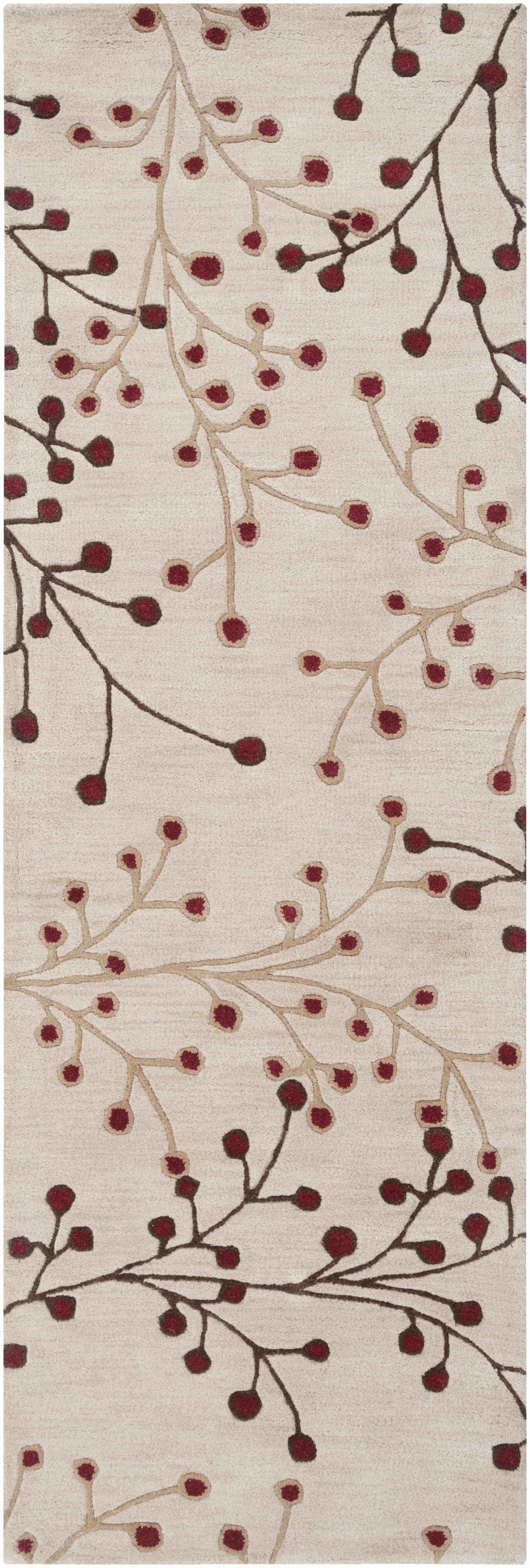 Elsu Beige&Burgandy Wool Rug-6