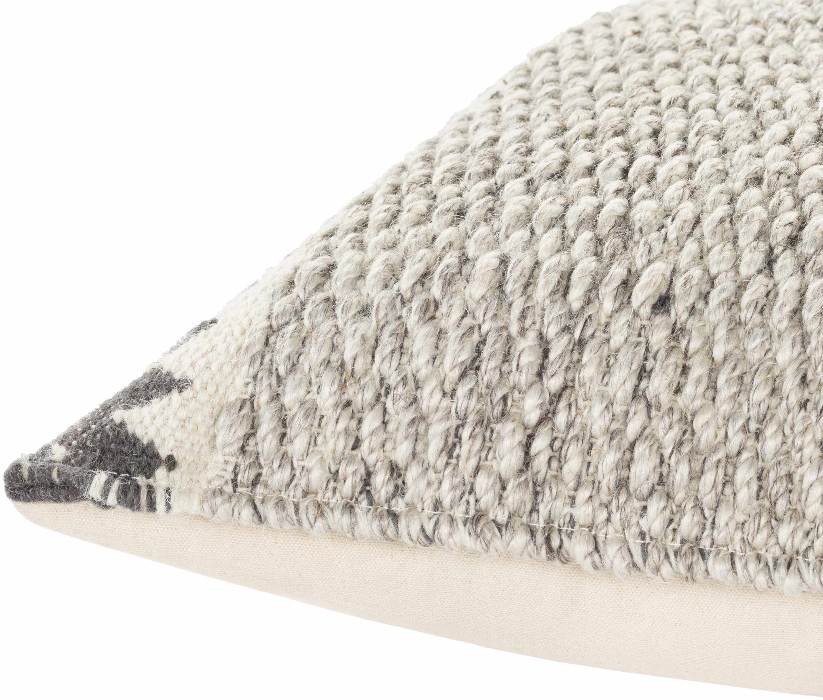 Maywood Cream Wool&Cotton Throw Pillow-5