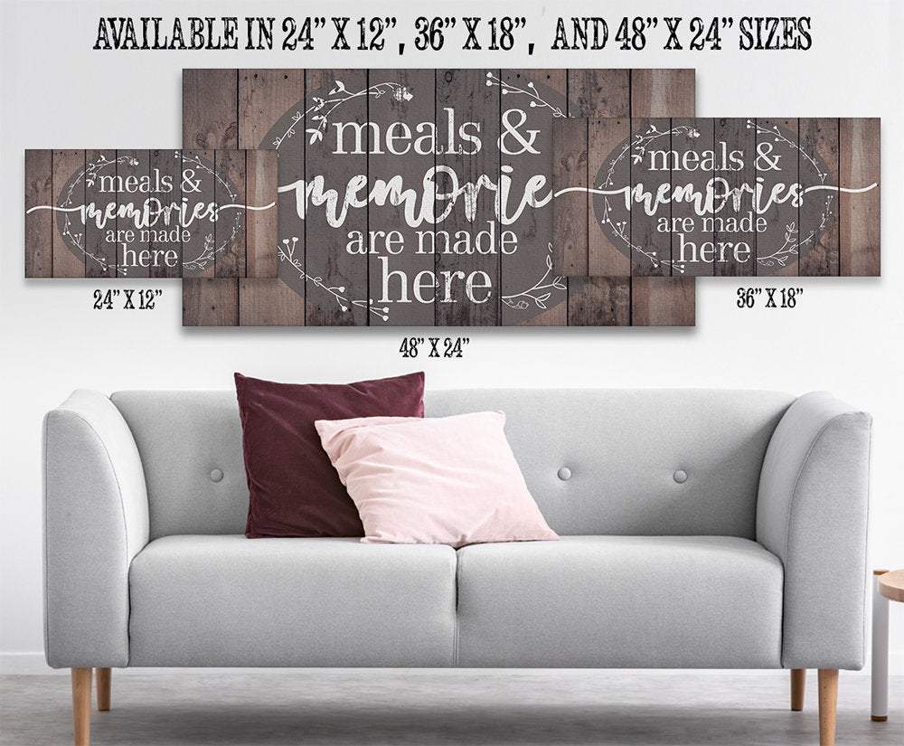 Meals & Memories Are Made Here - Canvas
