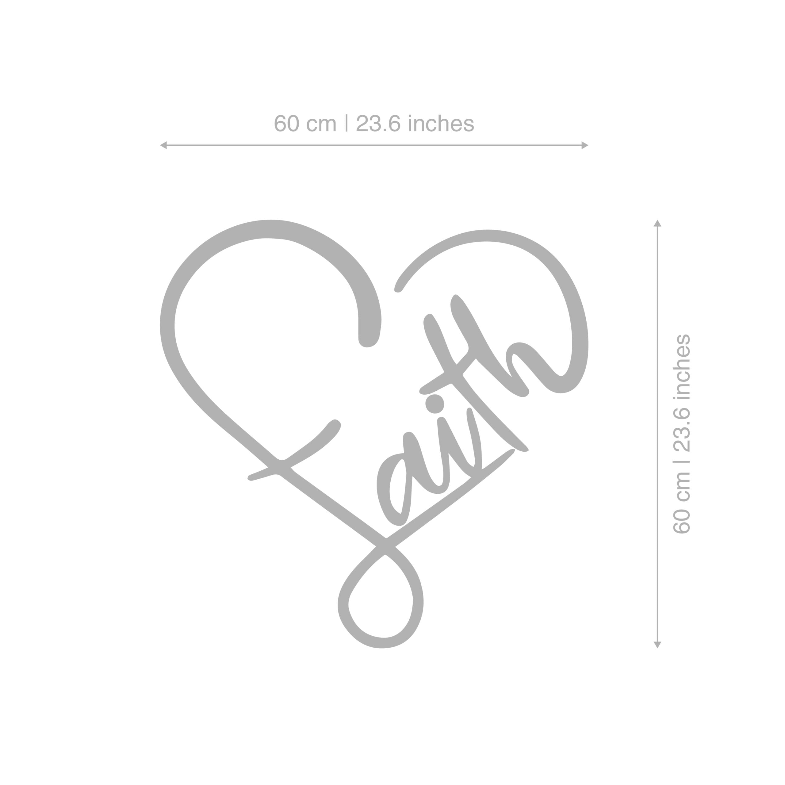 Faith Heart 3D Wall Decor-2