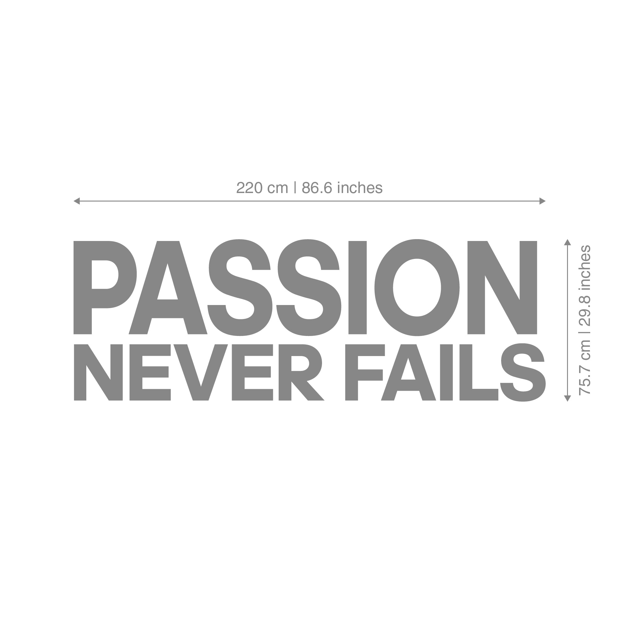 Passion Never Fails 3D Office Wall Decor-2