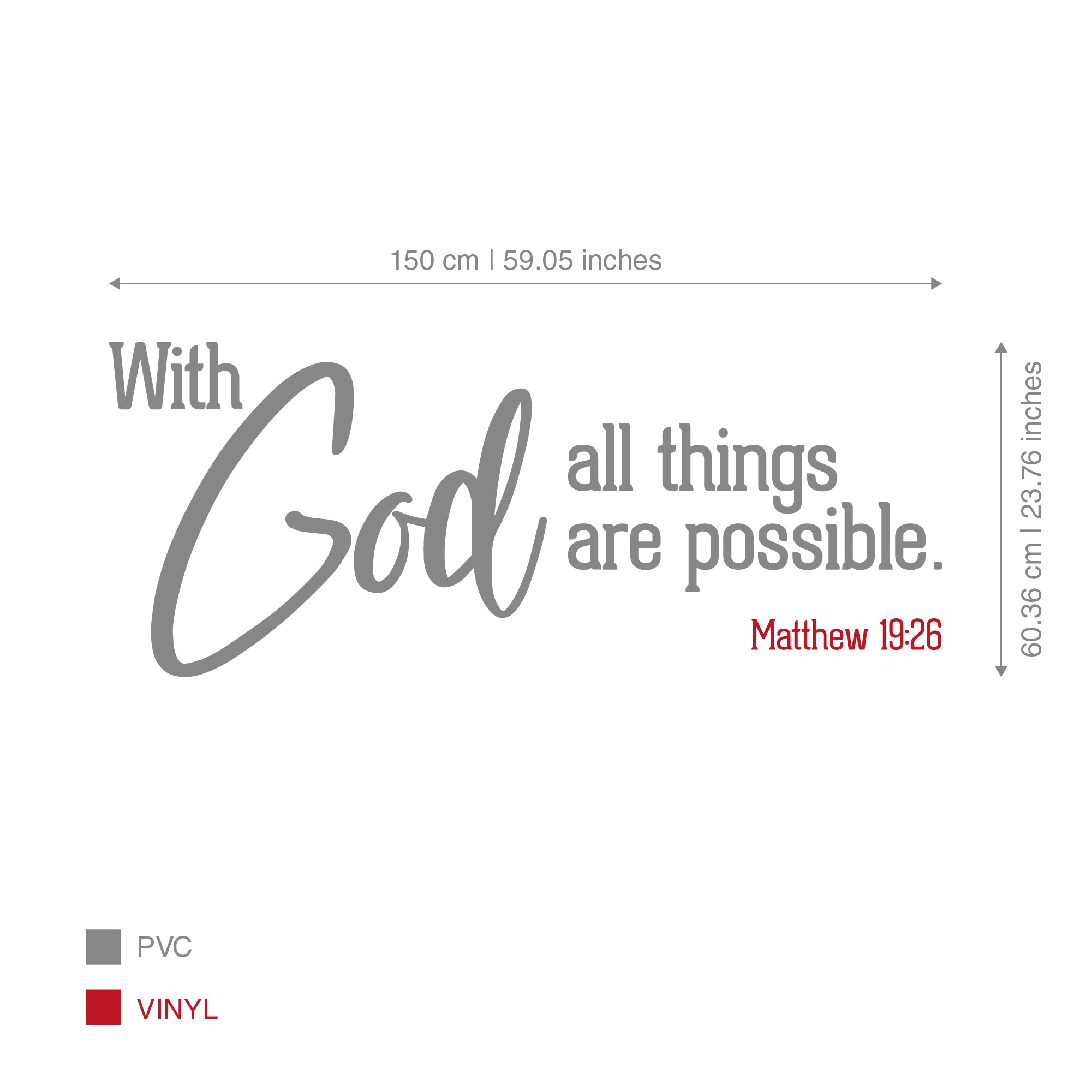 With God All Things 3D Wall Sign-2