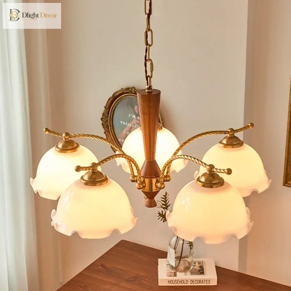 Medieval Vintage Wood Chandelier | Dining Room Lighting
