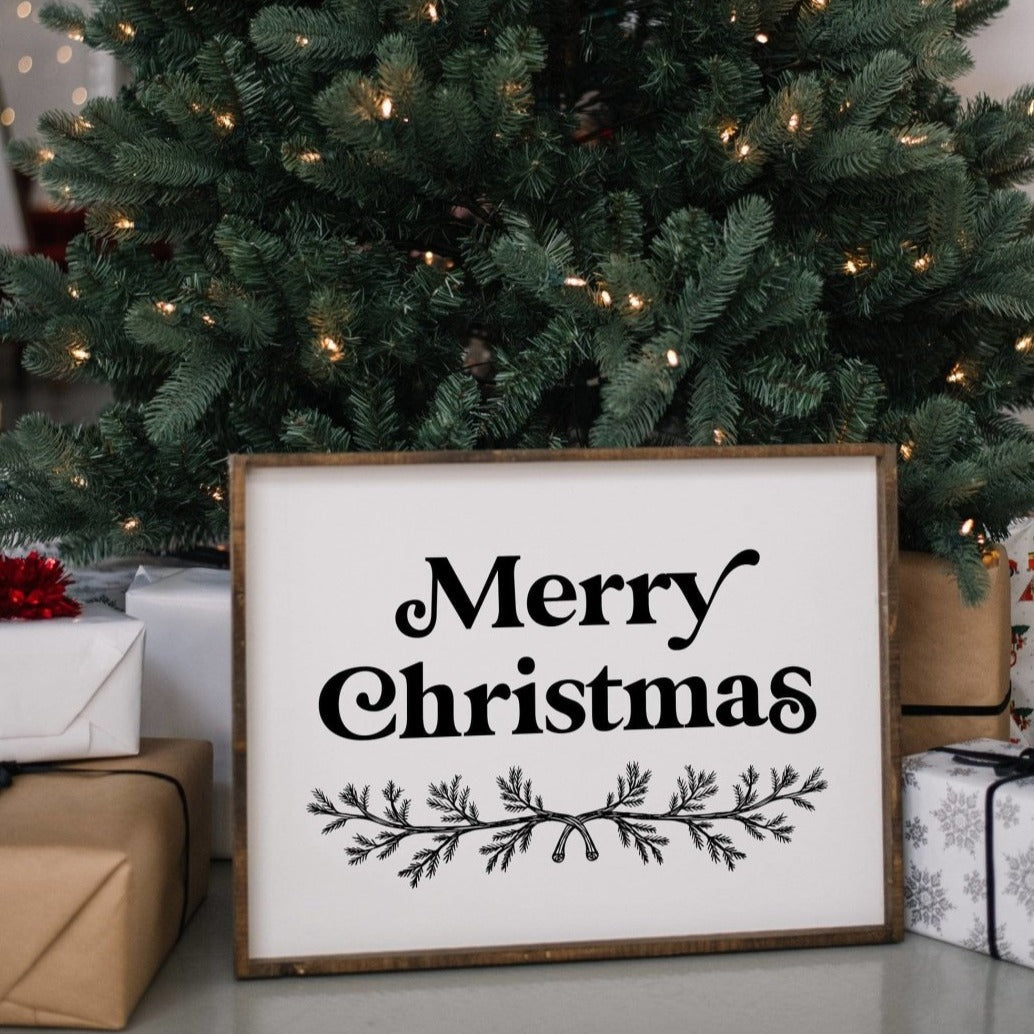 Merry Christmas (18"x24") Wood Sign-1