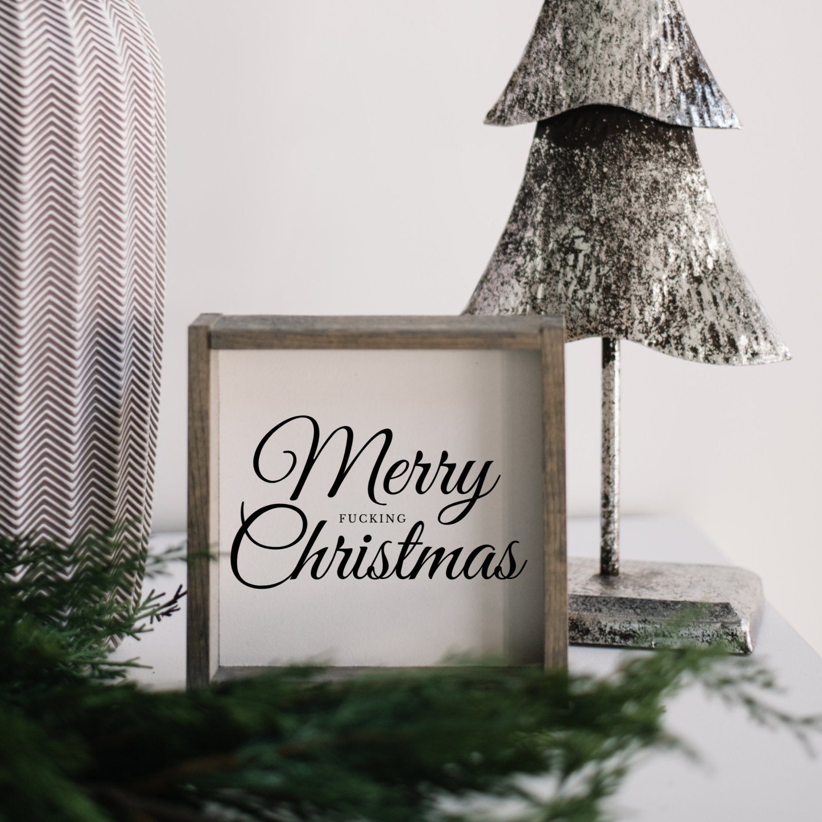 Merry Fucking Christmas Mini Wood Sign-3