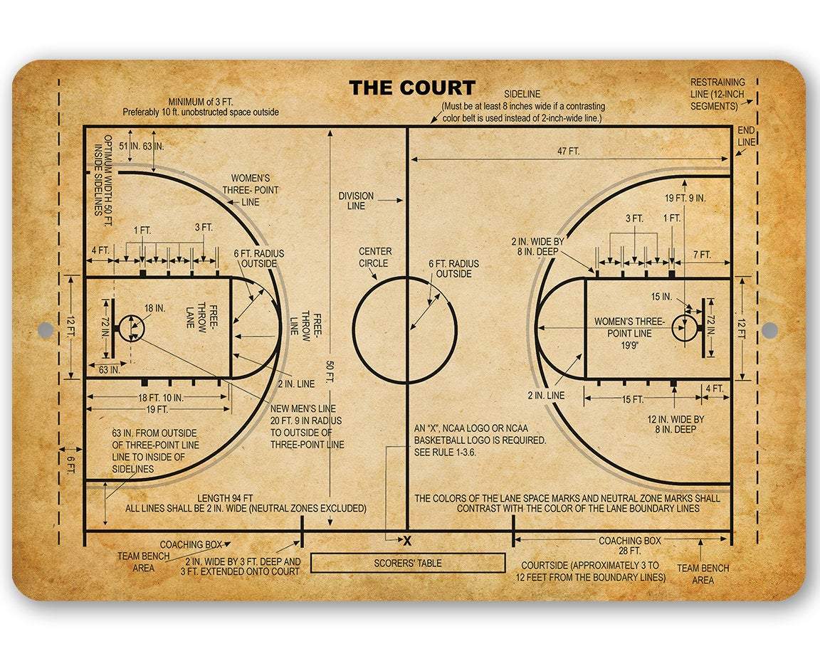 Basketball Court - Metal Sign