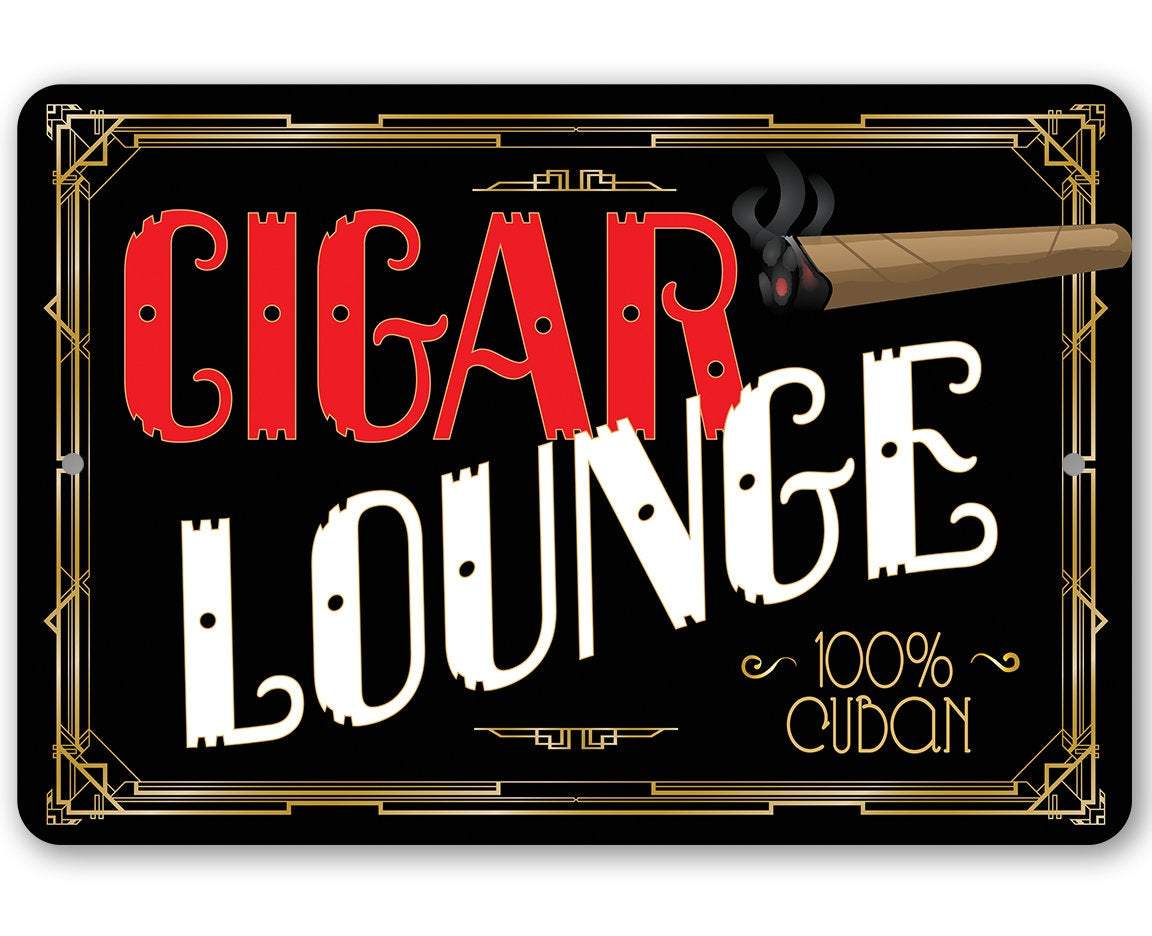 Cigar Lounge - Metal Sign