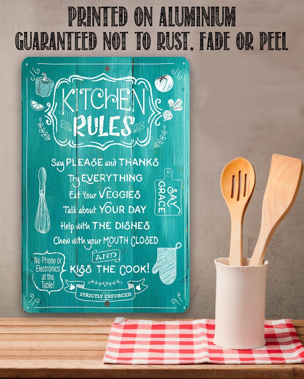 Kitchen Rules 2 - Metal Sign
