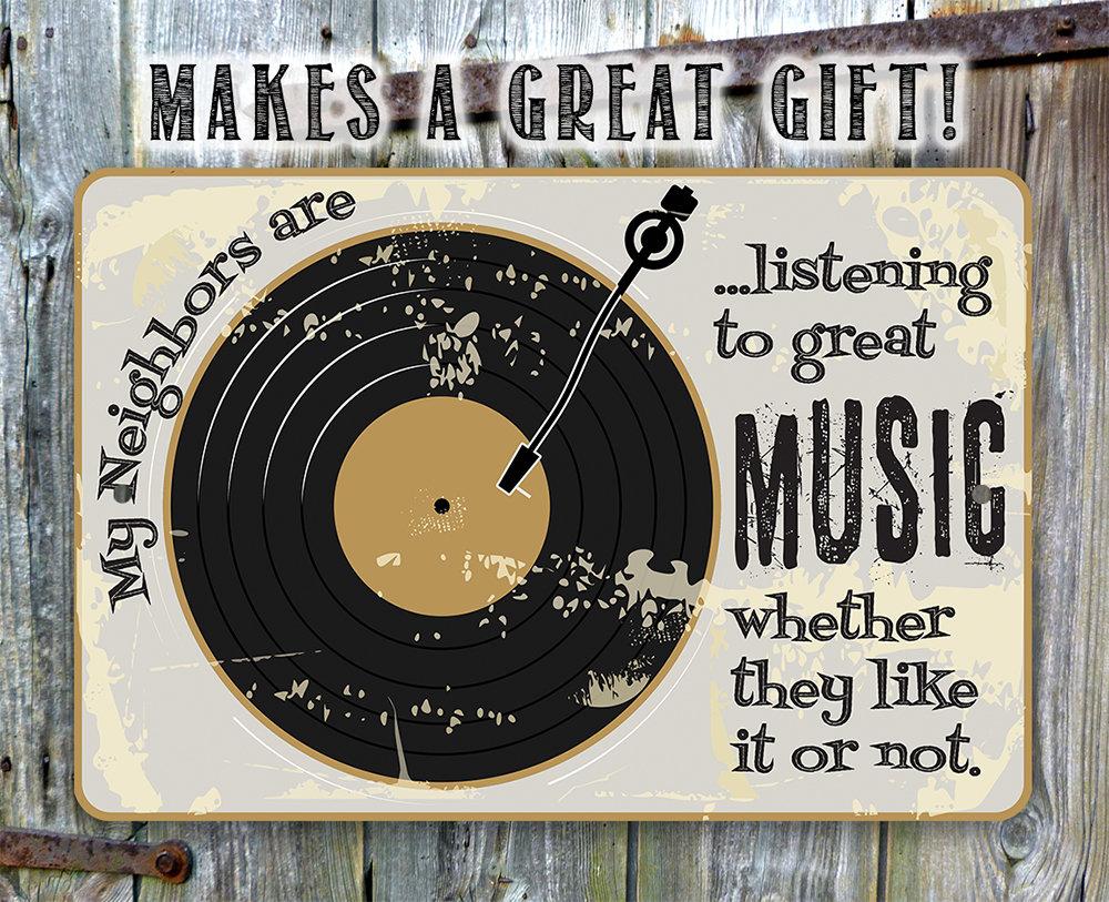 Listening To Great Music - Metal Sign