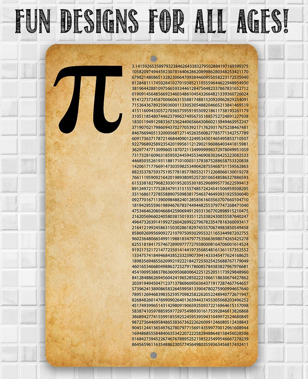 Pi (Digits) - Metal Sign