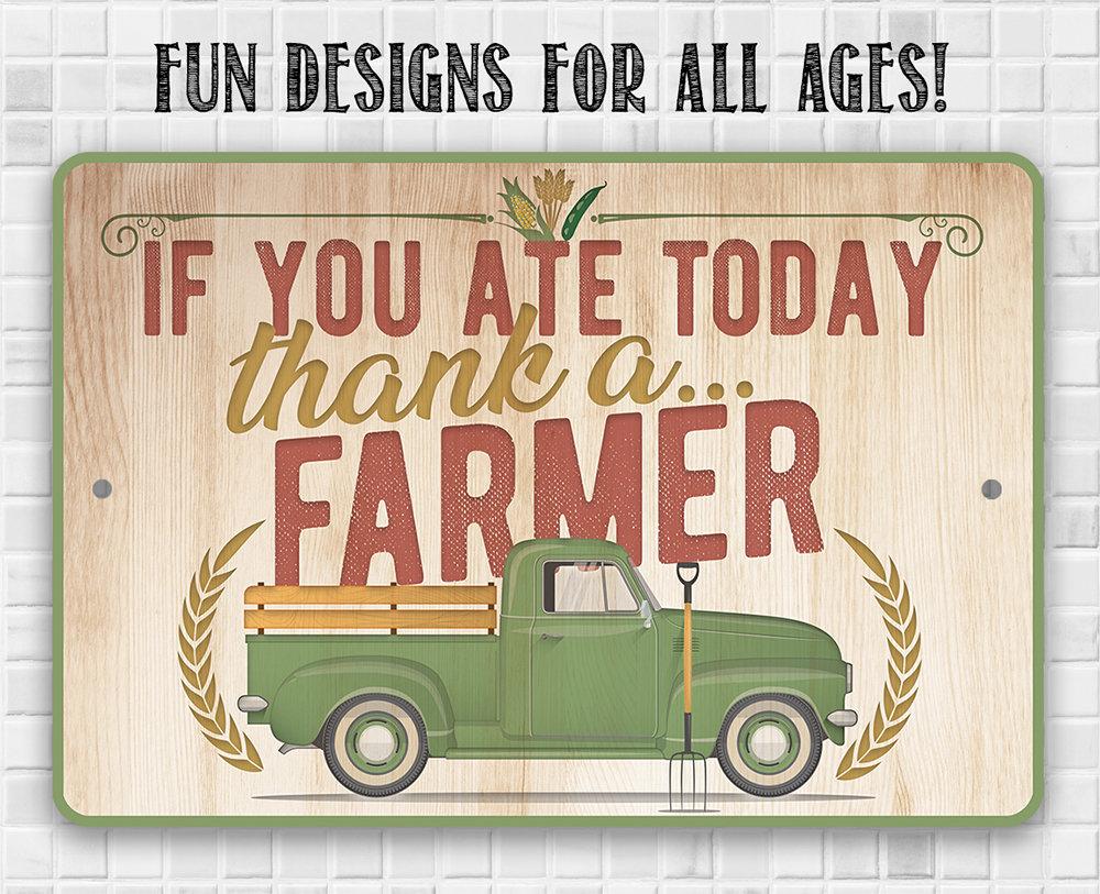 Thank a Farmer - Metal Sign