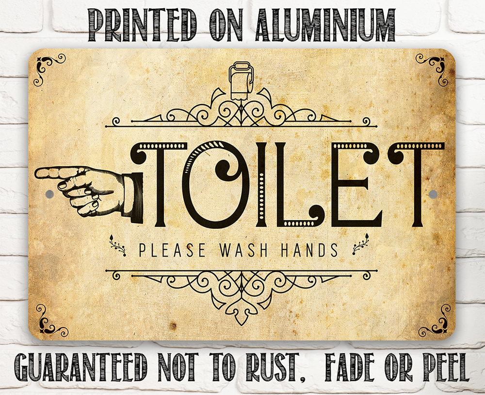 Toilet Directional (Left) - Metal Sign