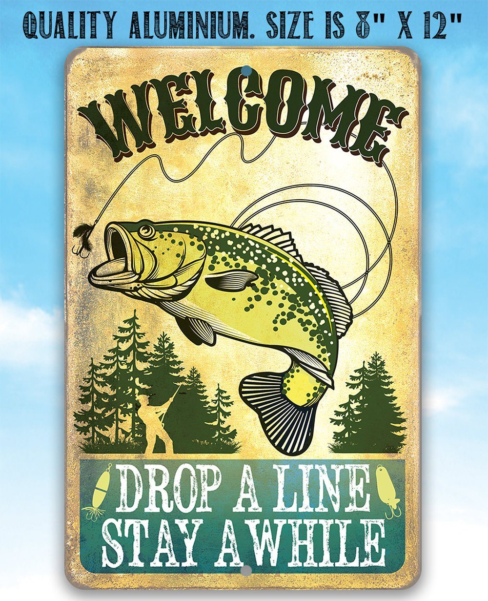 Welcome Drop A Line - Metal Sign