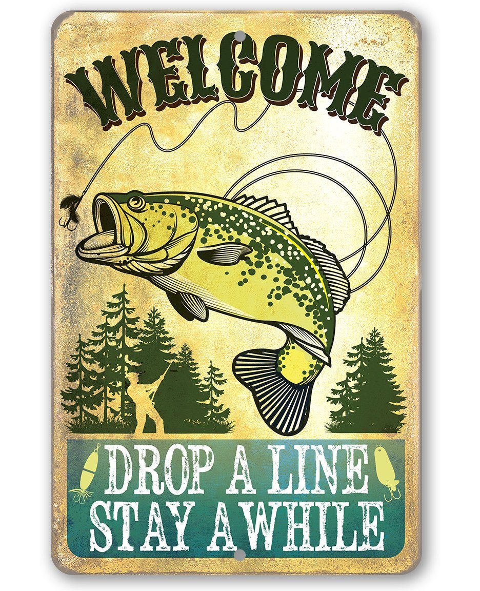 Welcome Drop A Line - Metal Sign