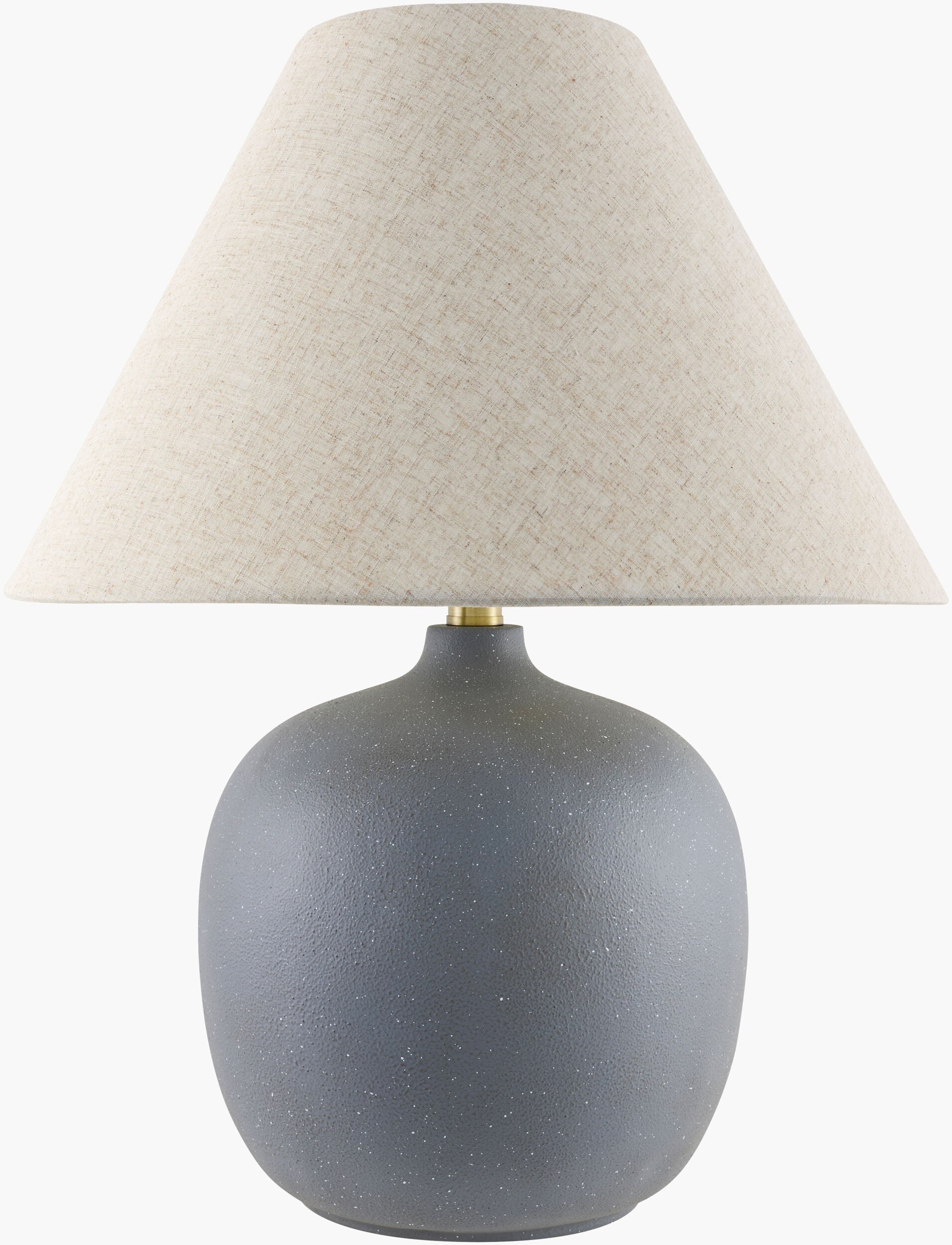 Beige Traditional Table Lamp with linen details for bedside or console tables-0