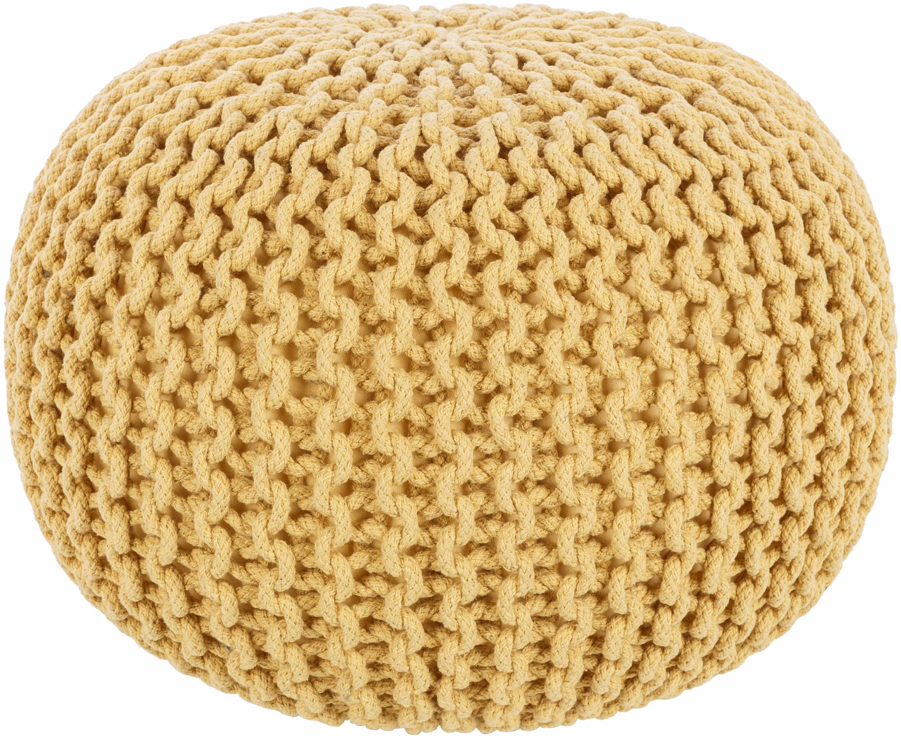 Yablanitsa Orange Knitted Pouf-0