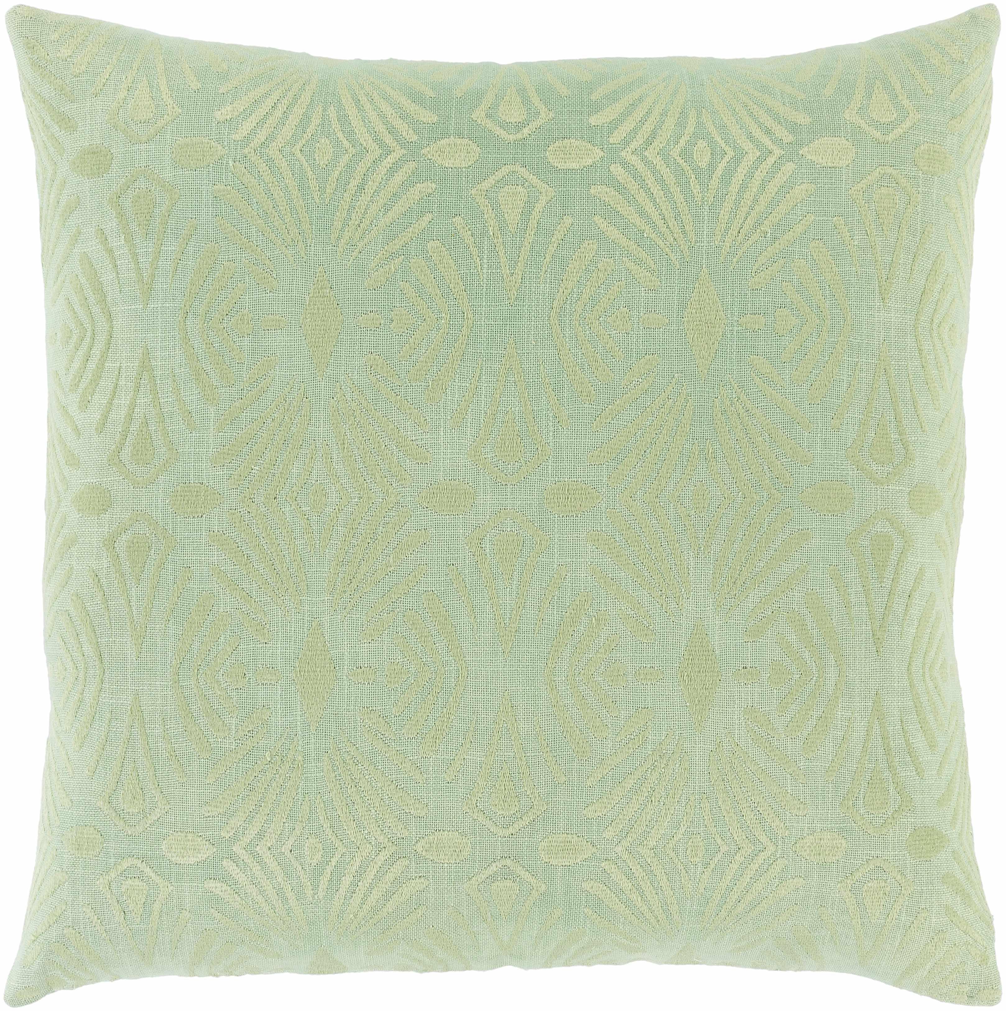 Montour Light Green Geometric Pattern Throw Pillow - Clearance - PRHOMZ