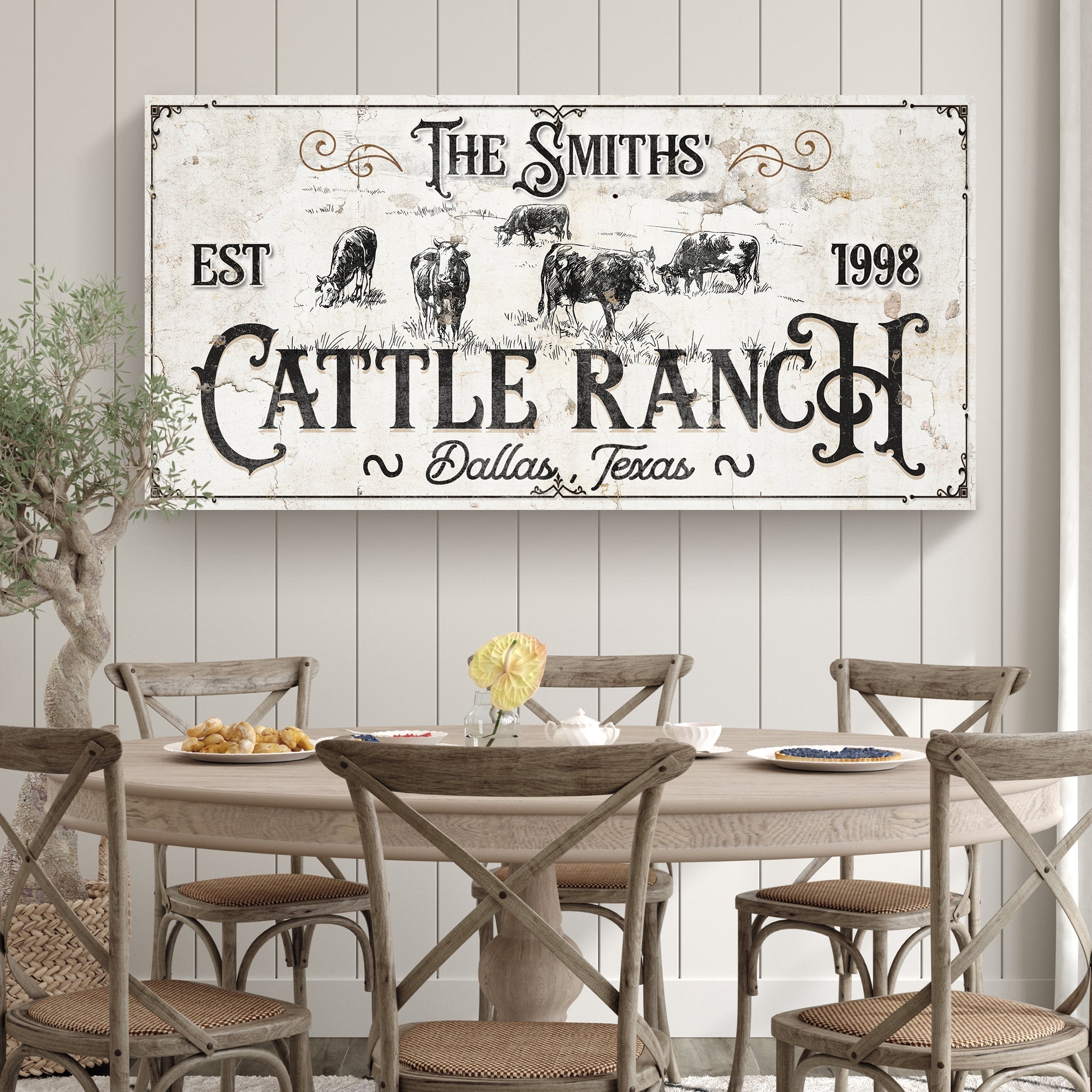 Branded Cattle Ranch Sign III