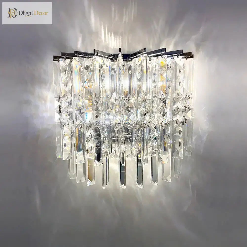 Modern Crystal Chrome Chandelier | Dining Room Lighting