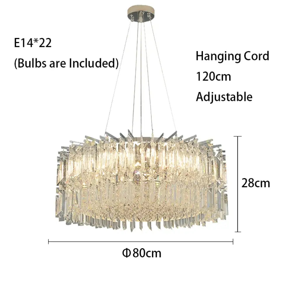 Modern Crystal Chrome Chandelier | Dining Room Lighting