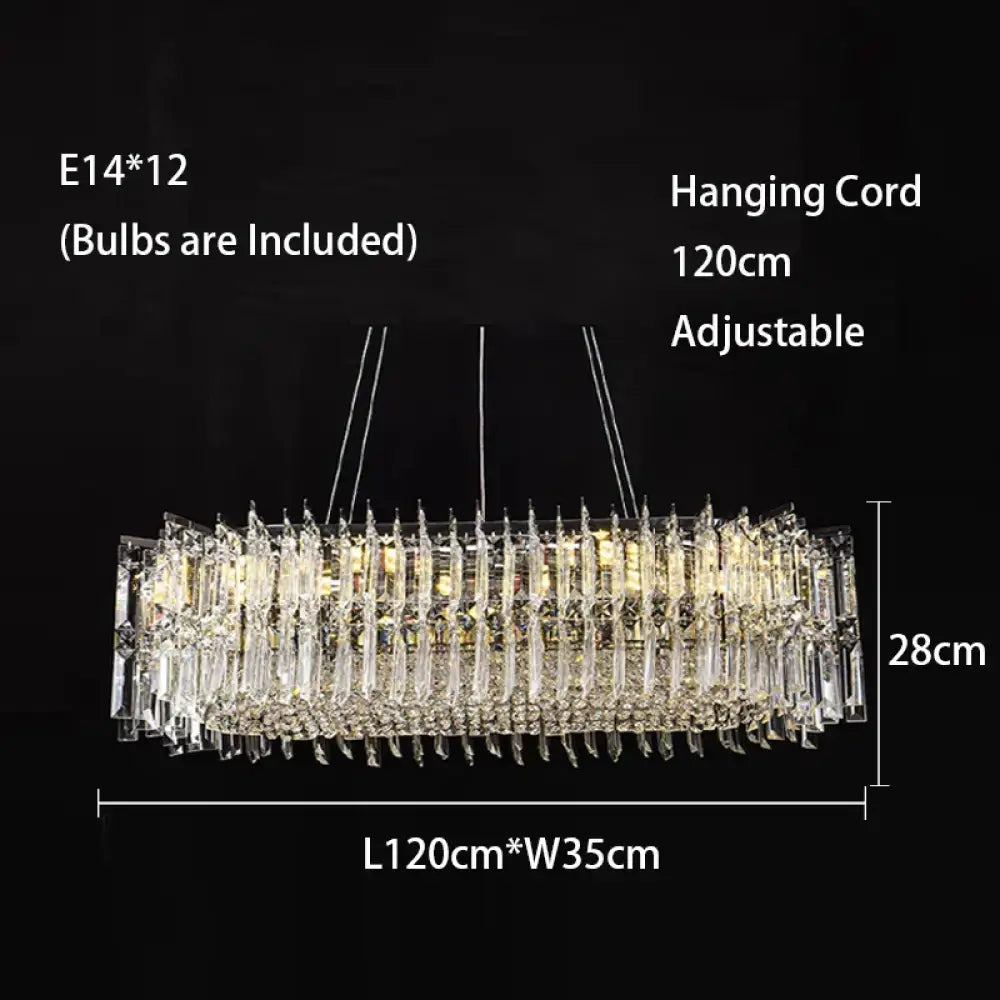 Modern Crystal Chrome Chandelier | Dining Room Lighting