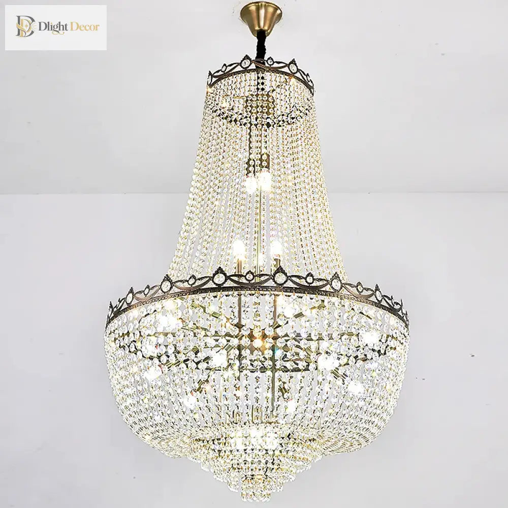 Modern Crystal Duplex Chandelier | Dining Room Lighting