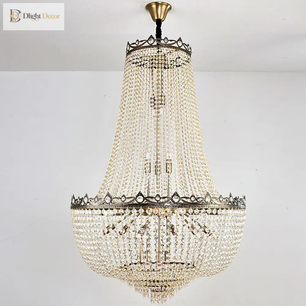 Modern Crystal Duplex Chandelier | Dining Room Lighting