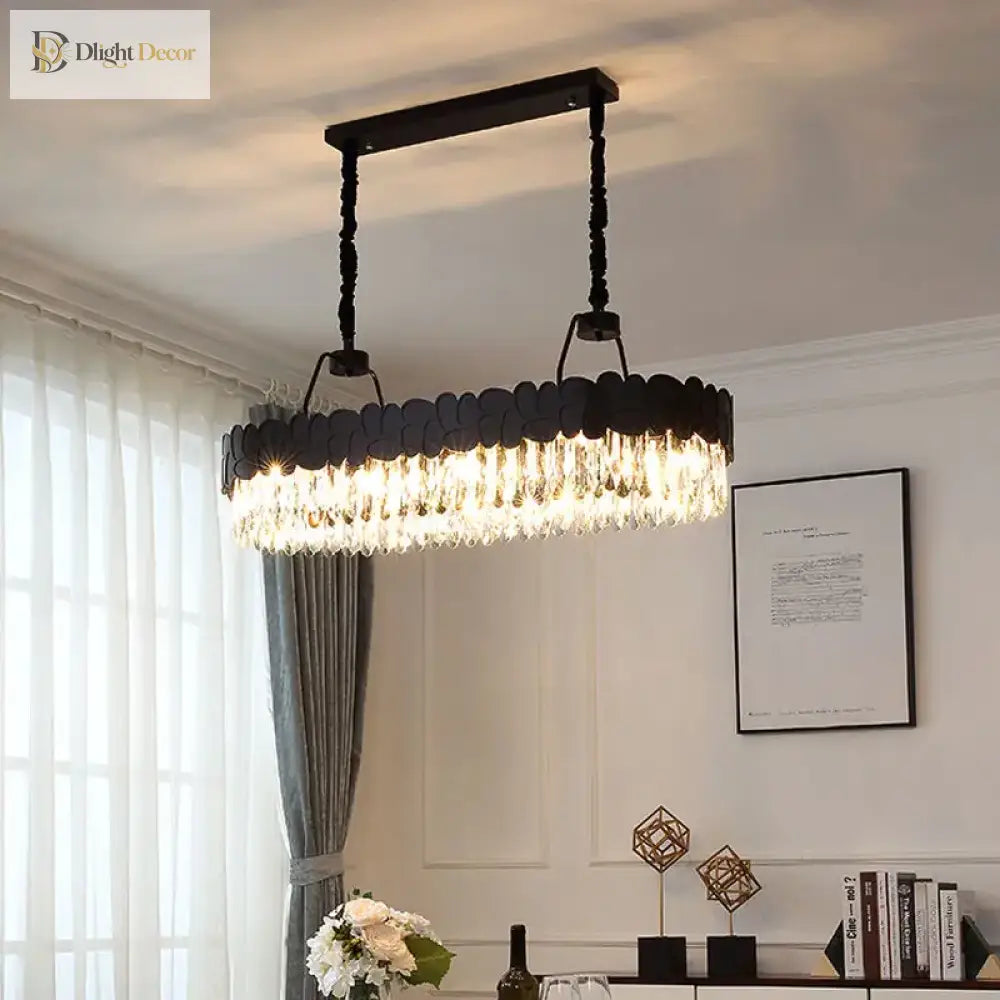 Modern Crystal Gold Chandelier | Dining & Kitchen Lighting