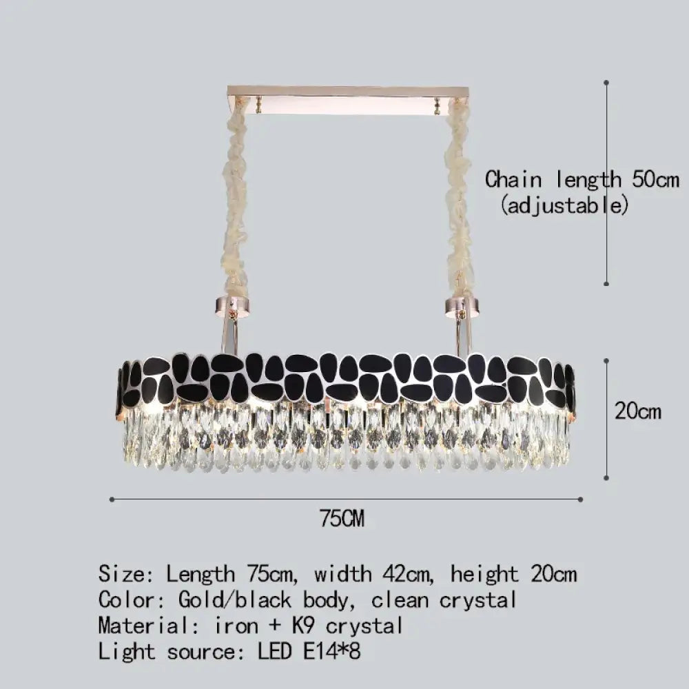 Modern Crystal Gold Chandelier | Dining & Kitchen Lighting