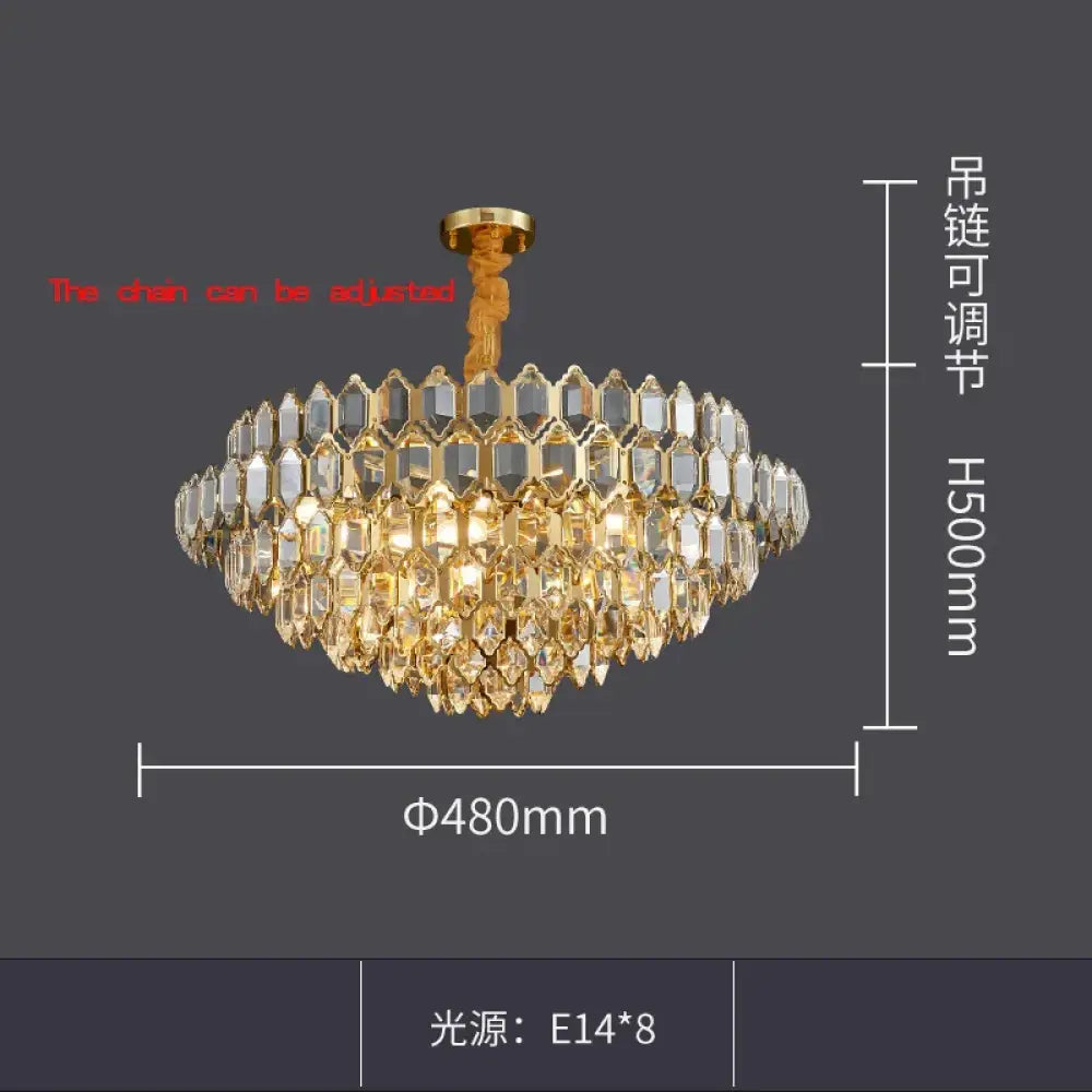 Modern Crystal Gold Chandelier | Dining Room Home Lighting