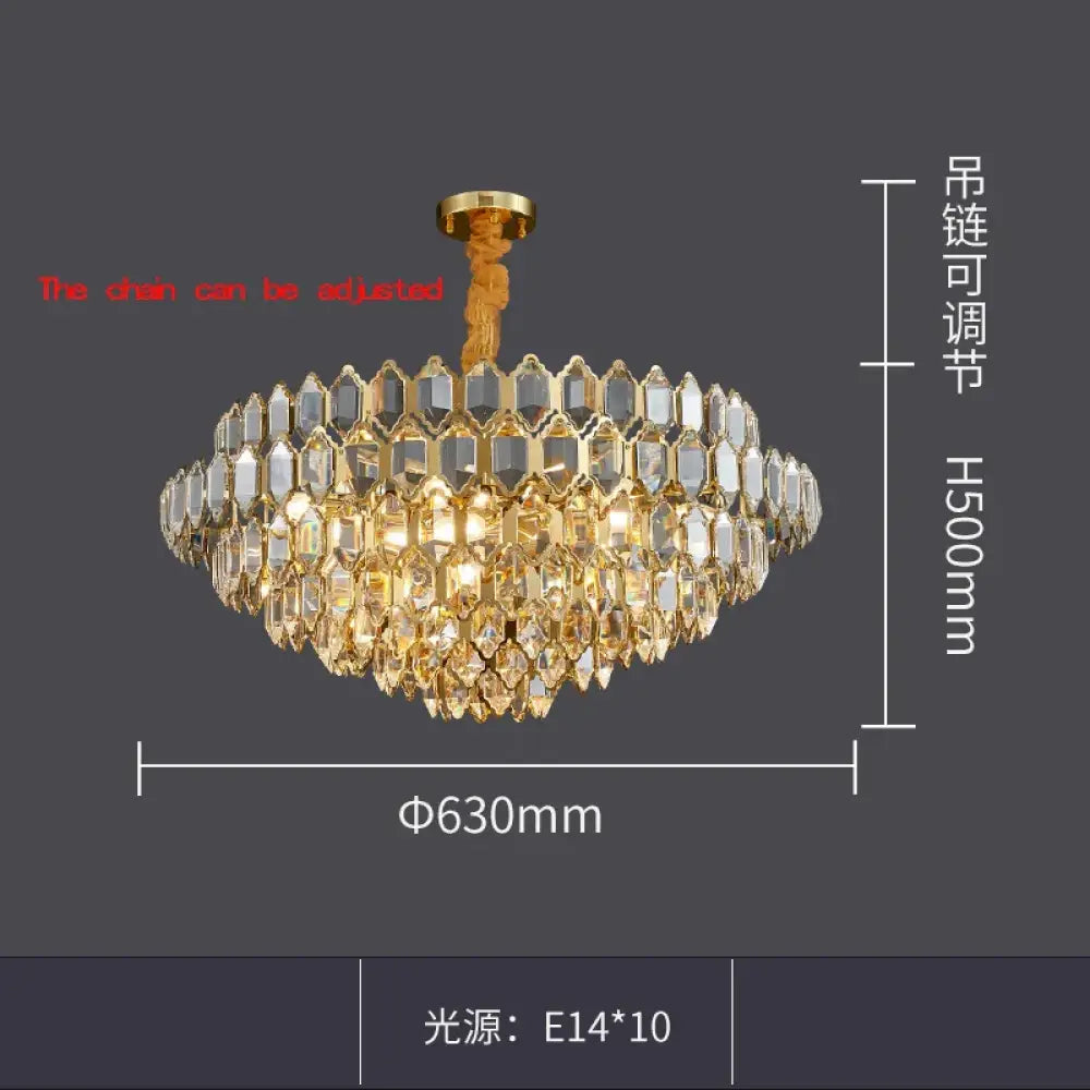 Modern Crystal Gold Chandelier | Dining Room Home Lighting