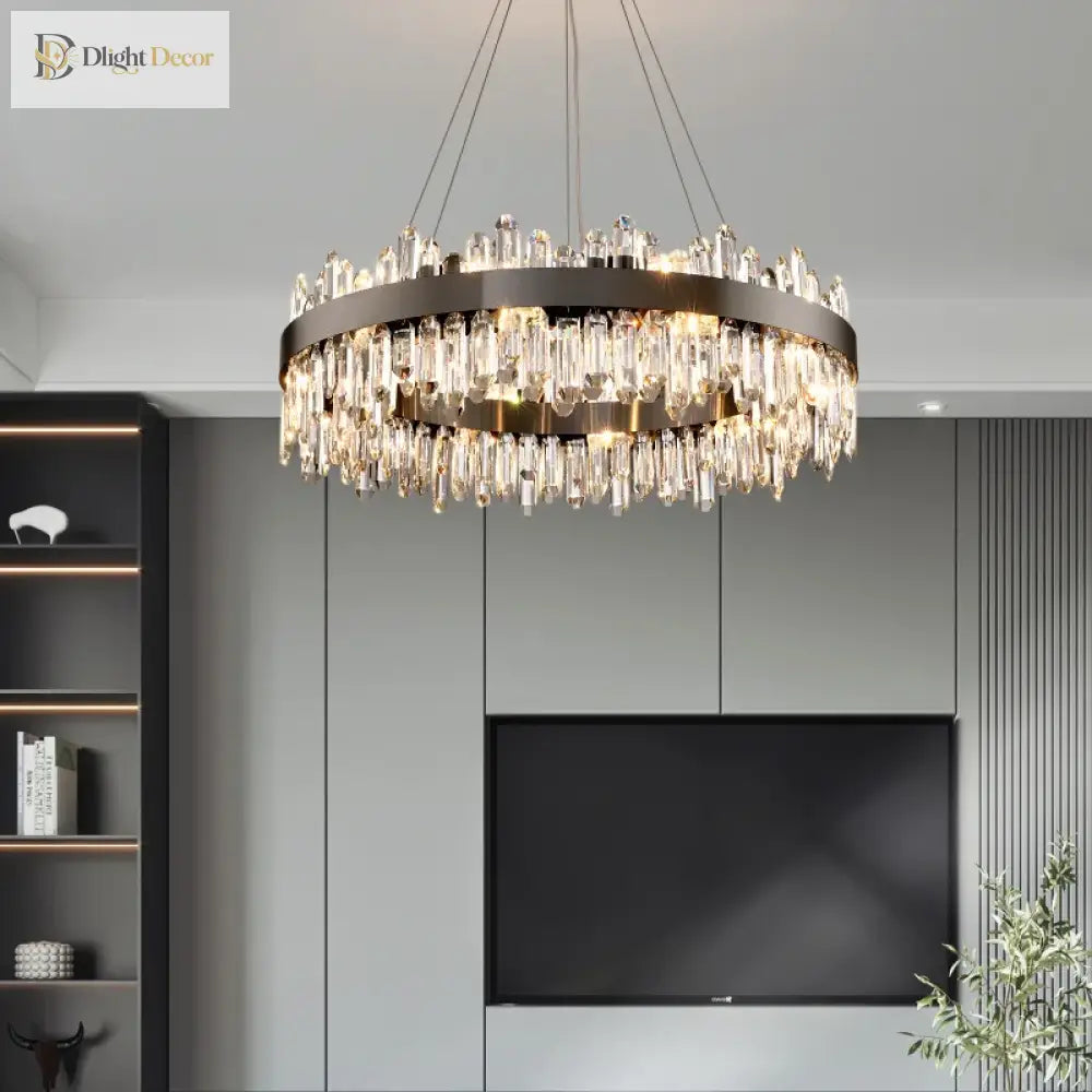 Modern Crystal Signature Chandelier | Dining Room Lighting