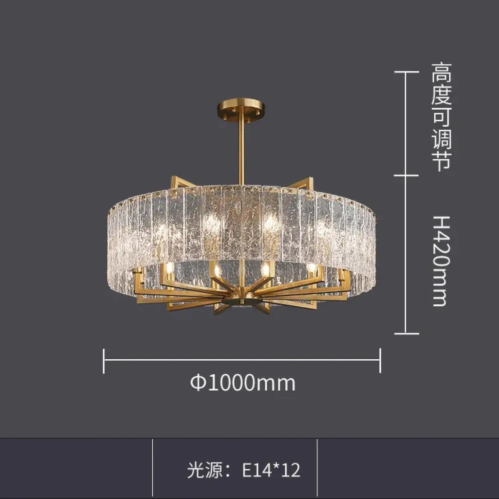 Modern Glass Gold Chandelier | Dining & Kitchen Lighting