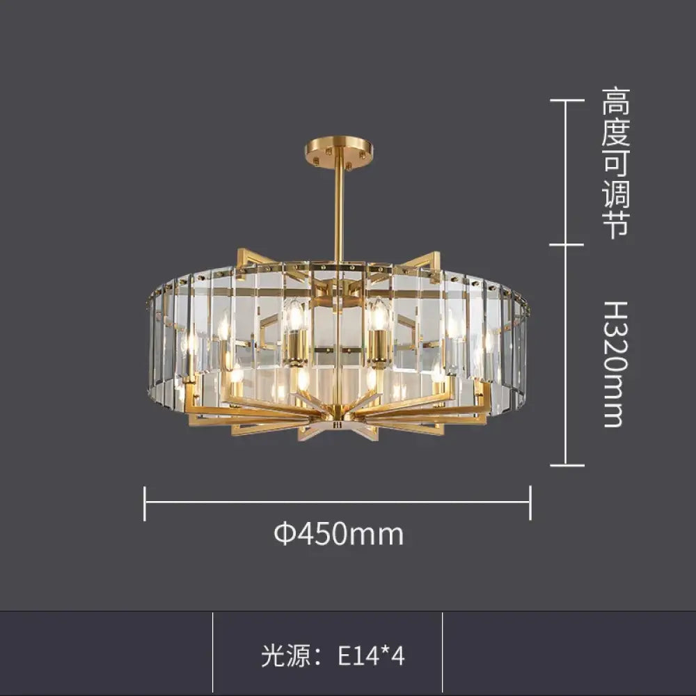 Modern Glass Gold Chandelier | Dining & Kitchen Lighting