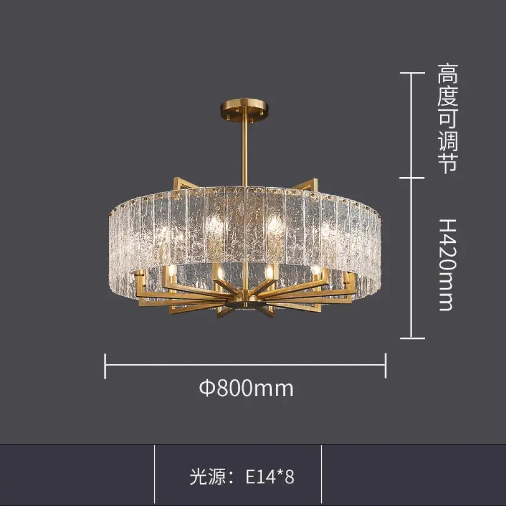 Modern Glass Gold Chandelier | Dining & Kitchen Lighting