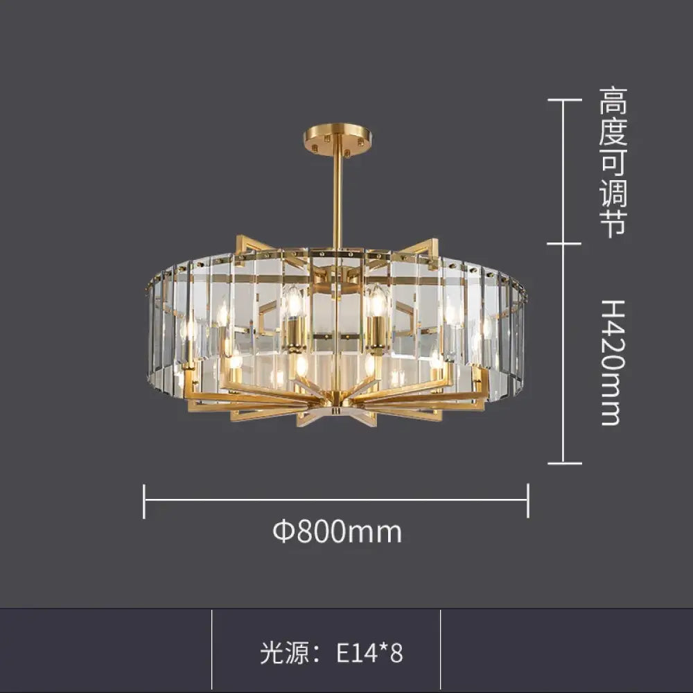 Modern Glass Gold Chandelier | Dining & Kitchen Lighting