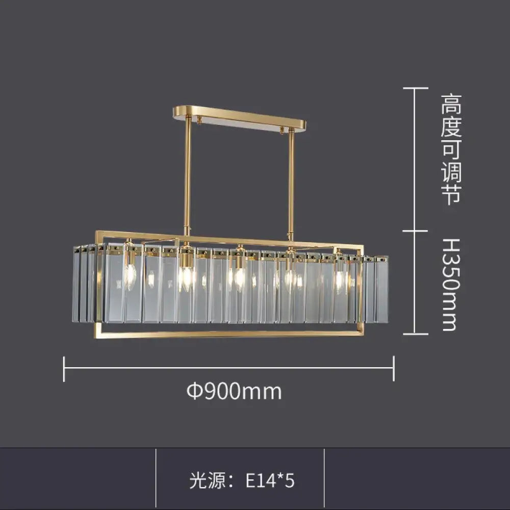Modern Glass Gold Chandelier | Dining & Kitchen Lighting