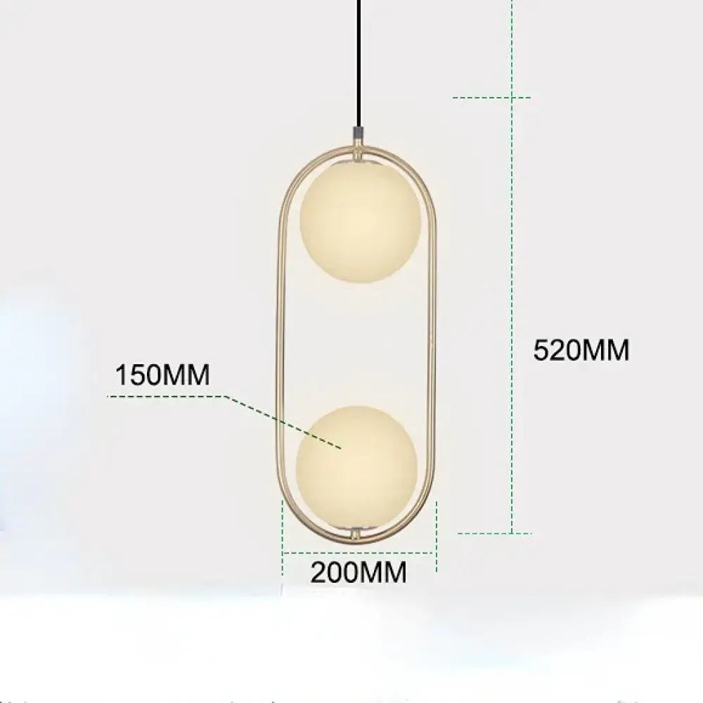Modern Glass Gold Pendant Light | Modern Bedroom Lighting