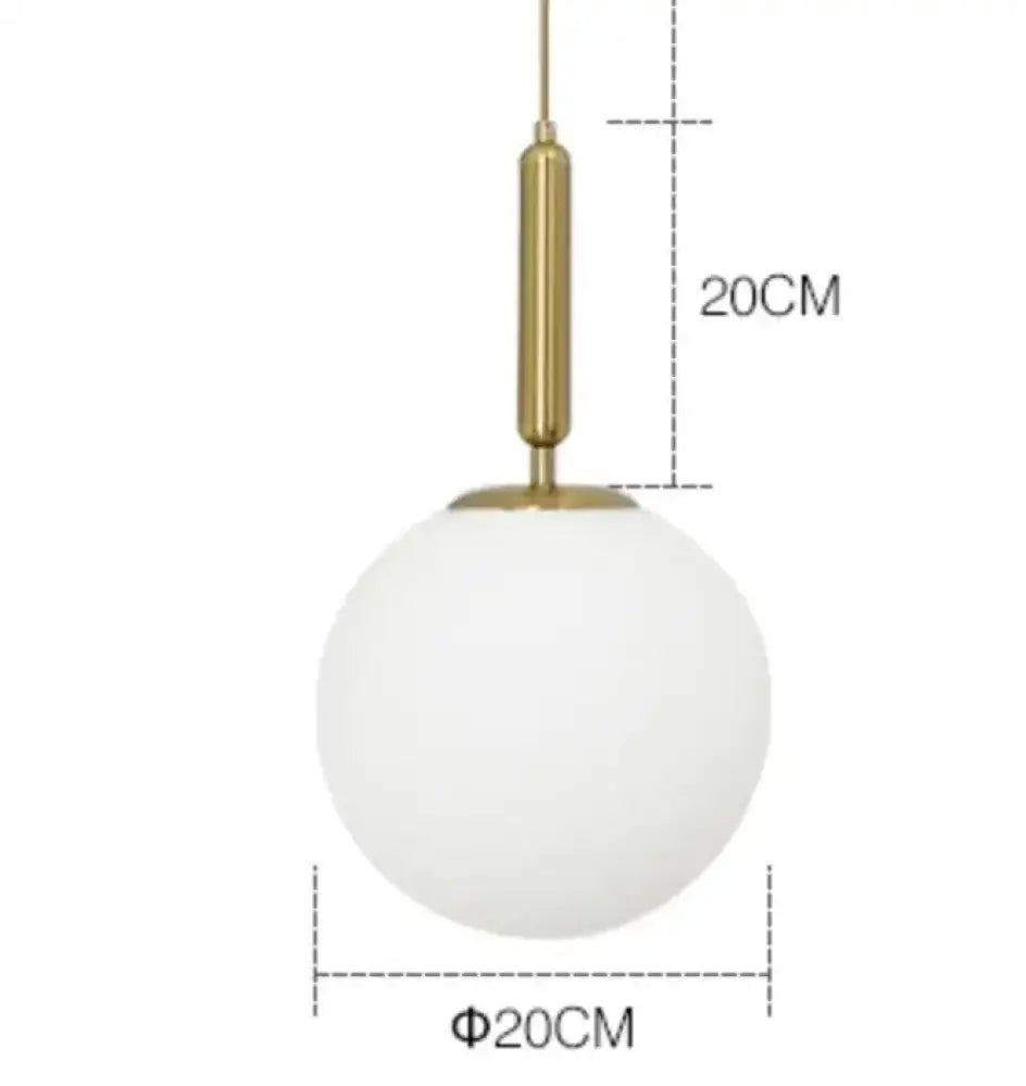 Modern Glass Gold Pendant Light | Modern Bedroom Lighting
