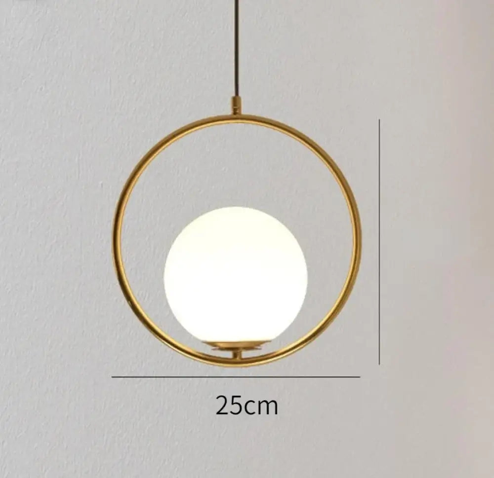 Modern Glass Gold Pendant Light | Modern Bedroom Lighting