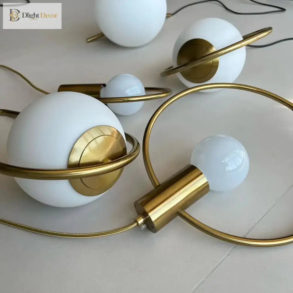 Modern Glass Gold Pendant Light | Modern Bedroom Lighting