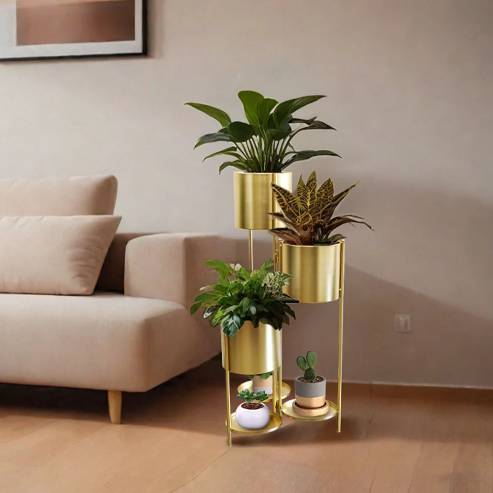 35.5'' High Metal Plant Stand 6 Tier 6 Potted Indoor Flower Pot Stand Holder