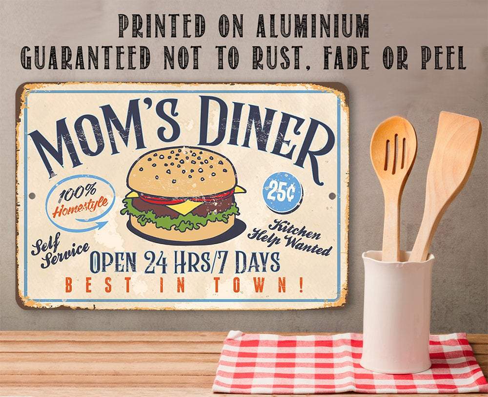 Mom's Diner - Metal Sign