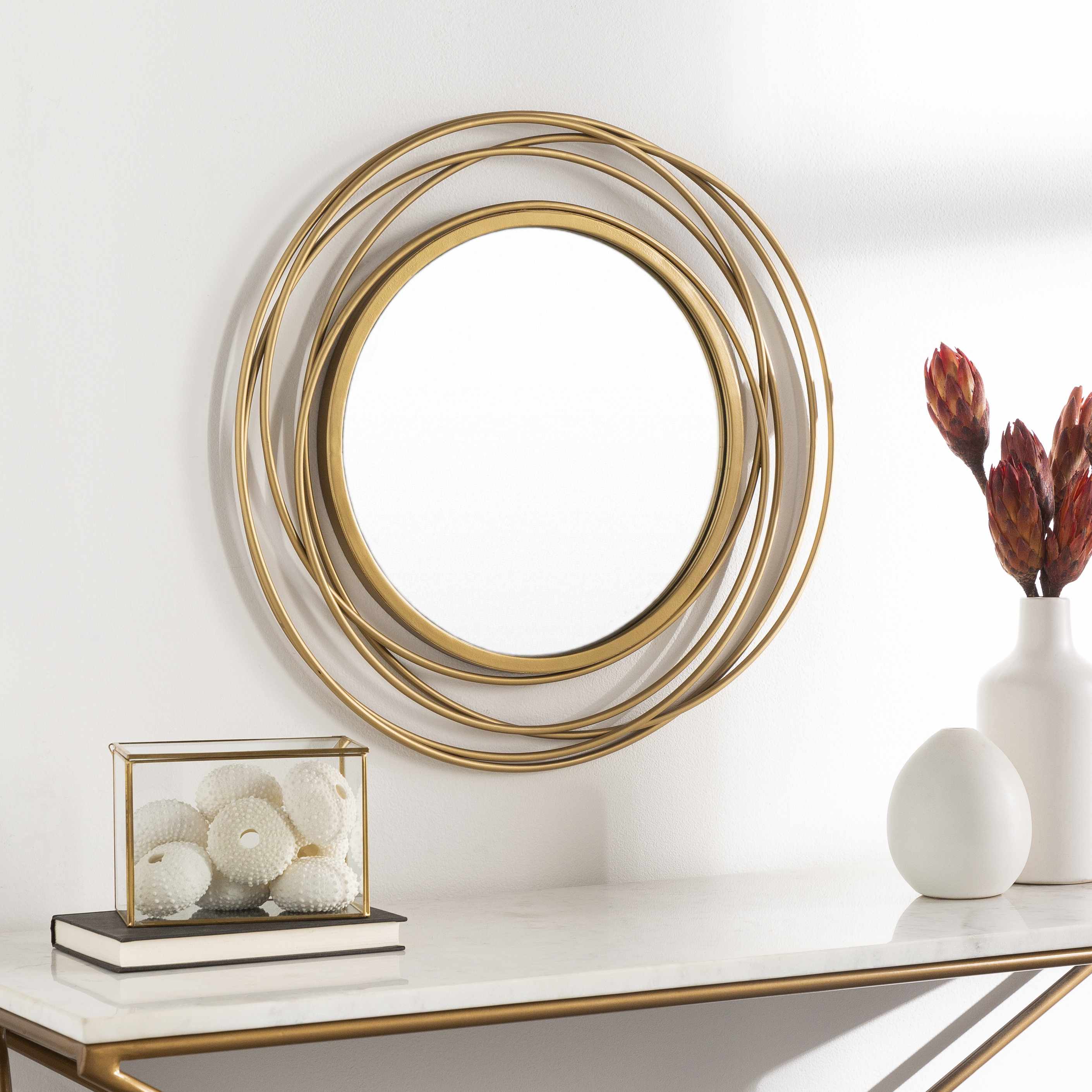 Monamon Round Rattan Mirror-2