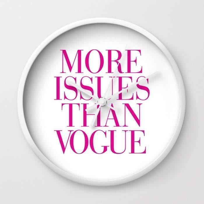 More Issues than Vogue  Wall clock-1