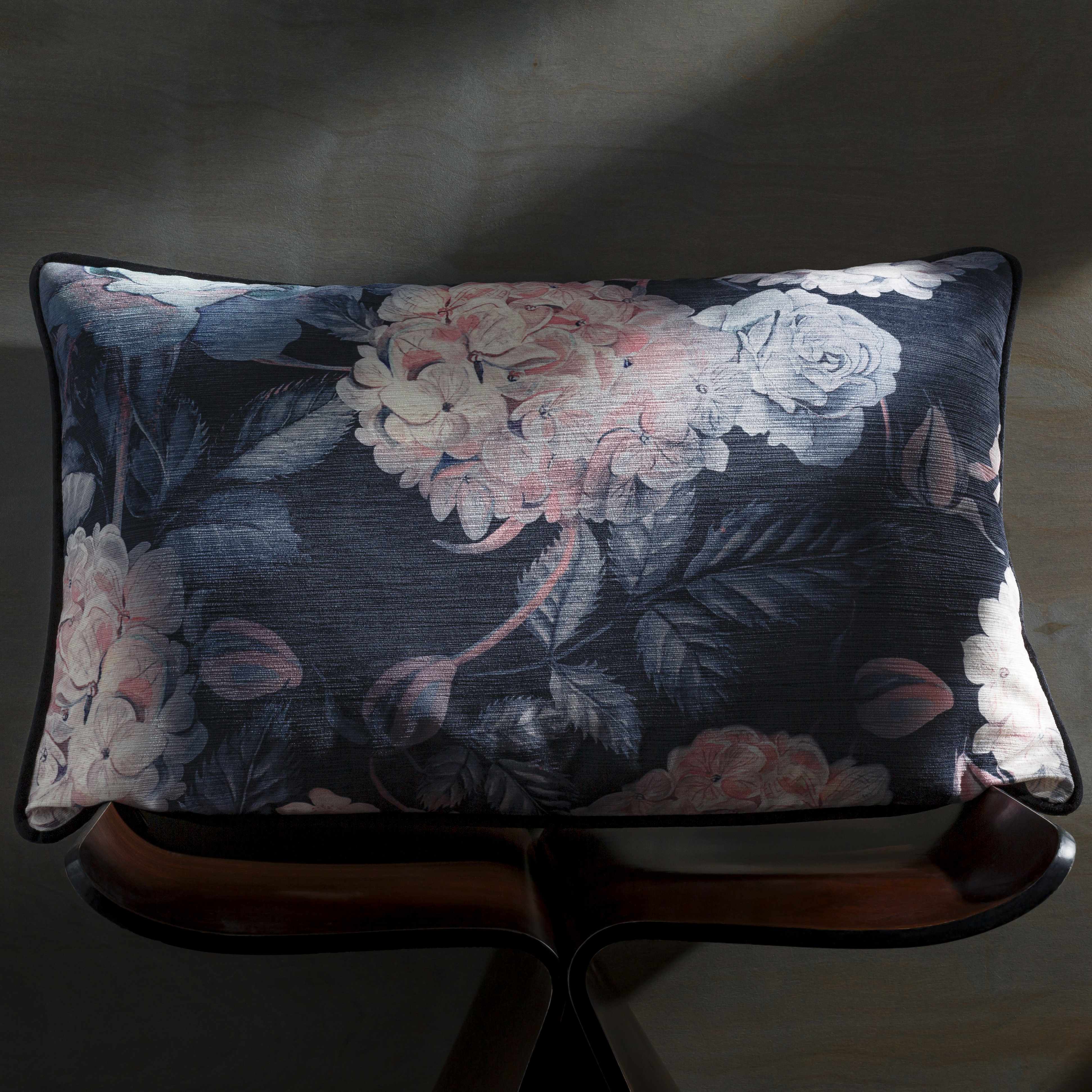 Moree Navy Pastel Garden Throw Pillow - Clearance-2