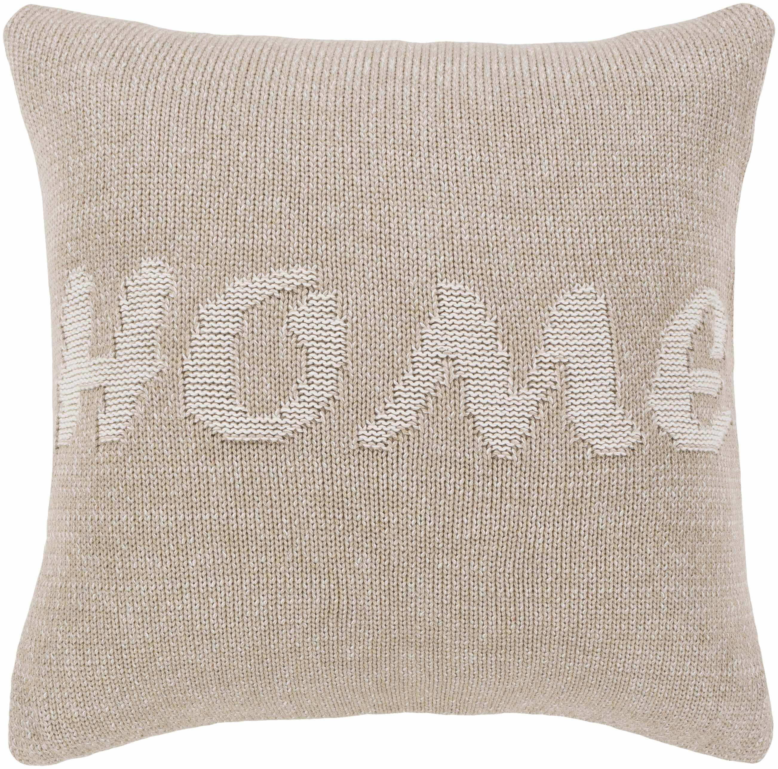 Mauriceville Beige Home Knit Throw Pillow - Clearance - PRHOMZ