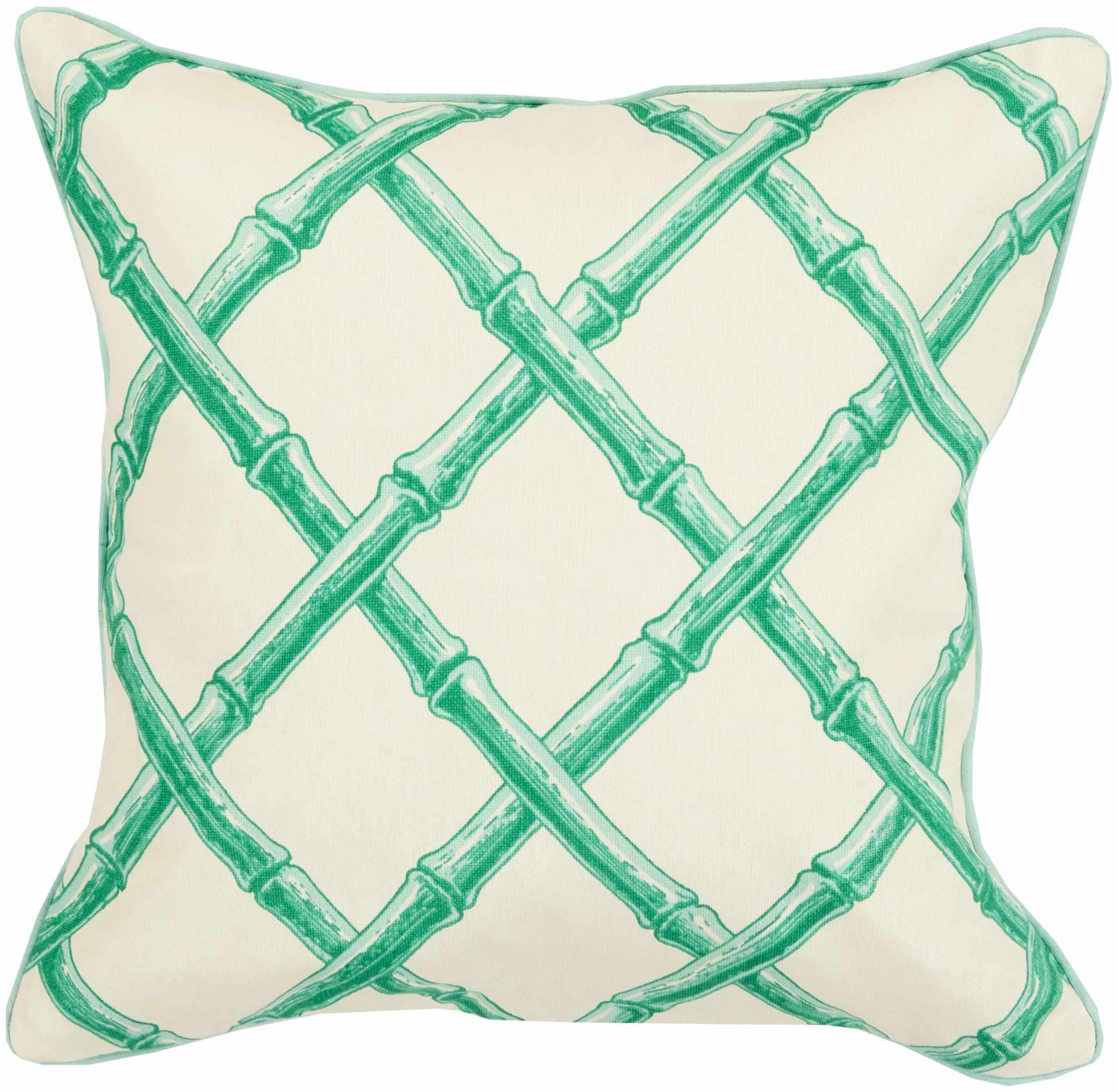 Merrimack Green Bamboo Lattice Accent Pillow - Clearance-0