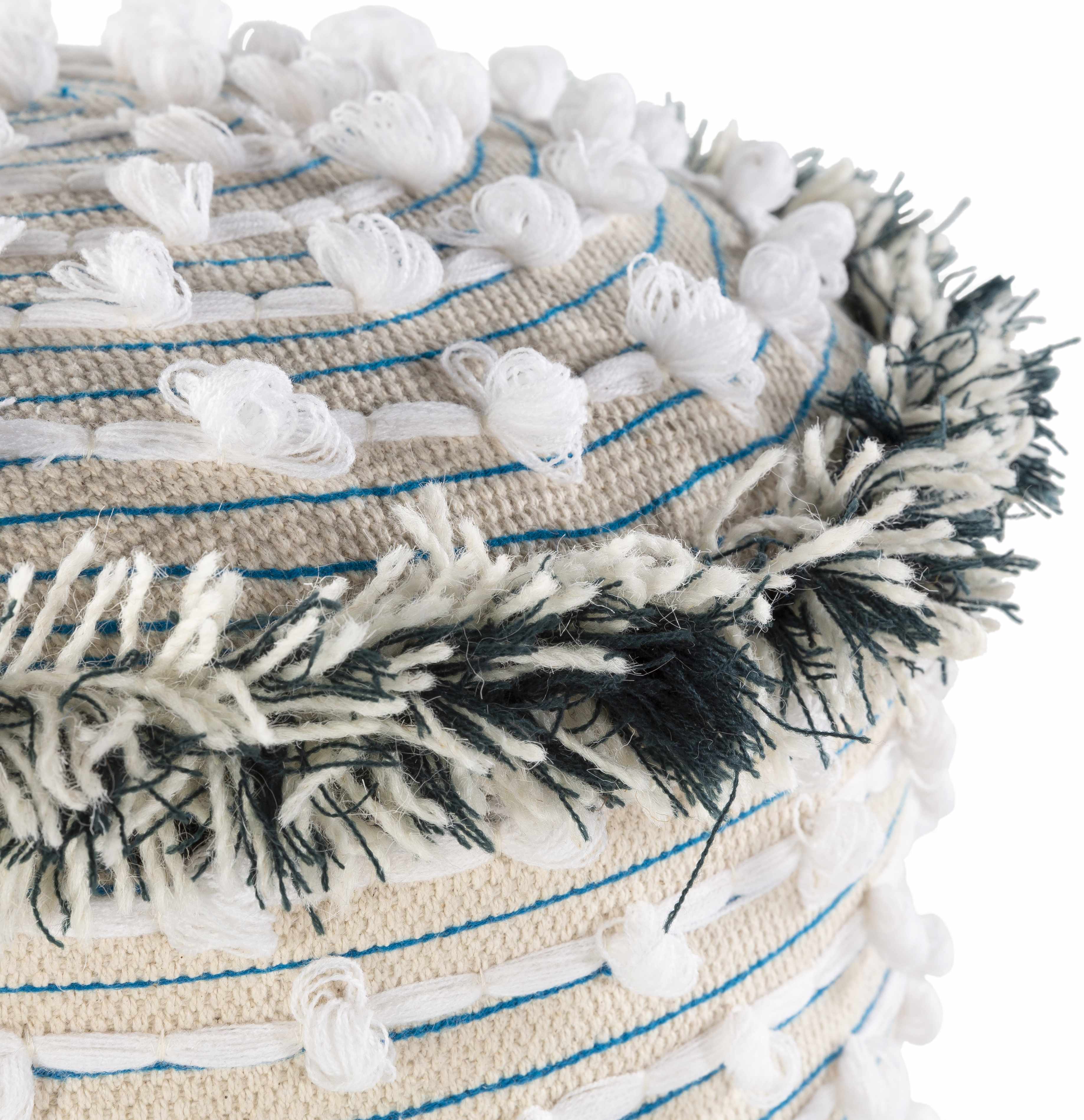 Matagami Beige Hand Woven Stool-1